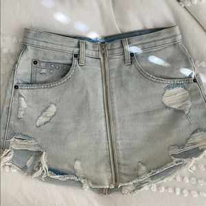 Jean skirt w zipper